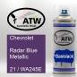 Preview: Chevrolet, Radar Blue Metallic, 21 / WA245E: 400ml Sprühdose, von ATW Autoteile West.